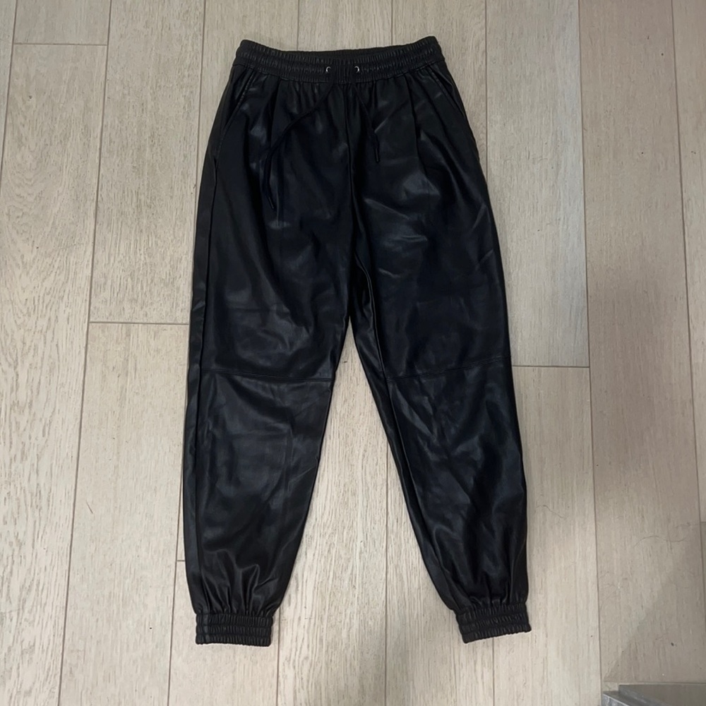 Zara Leather Joggers